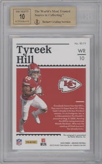 Tyreek Hill from the 2020 Panini Encased set graded by Beckett and given an overall grade of 9.5.