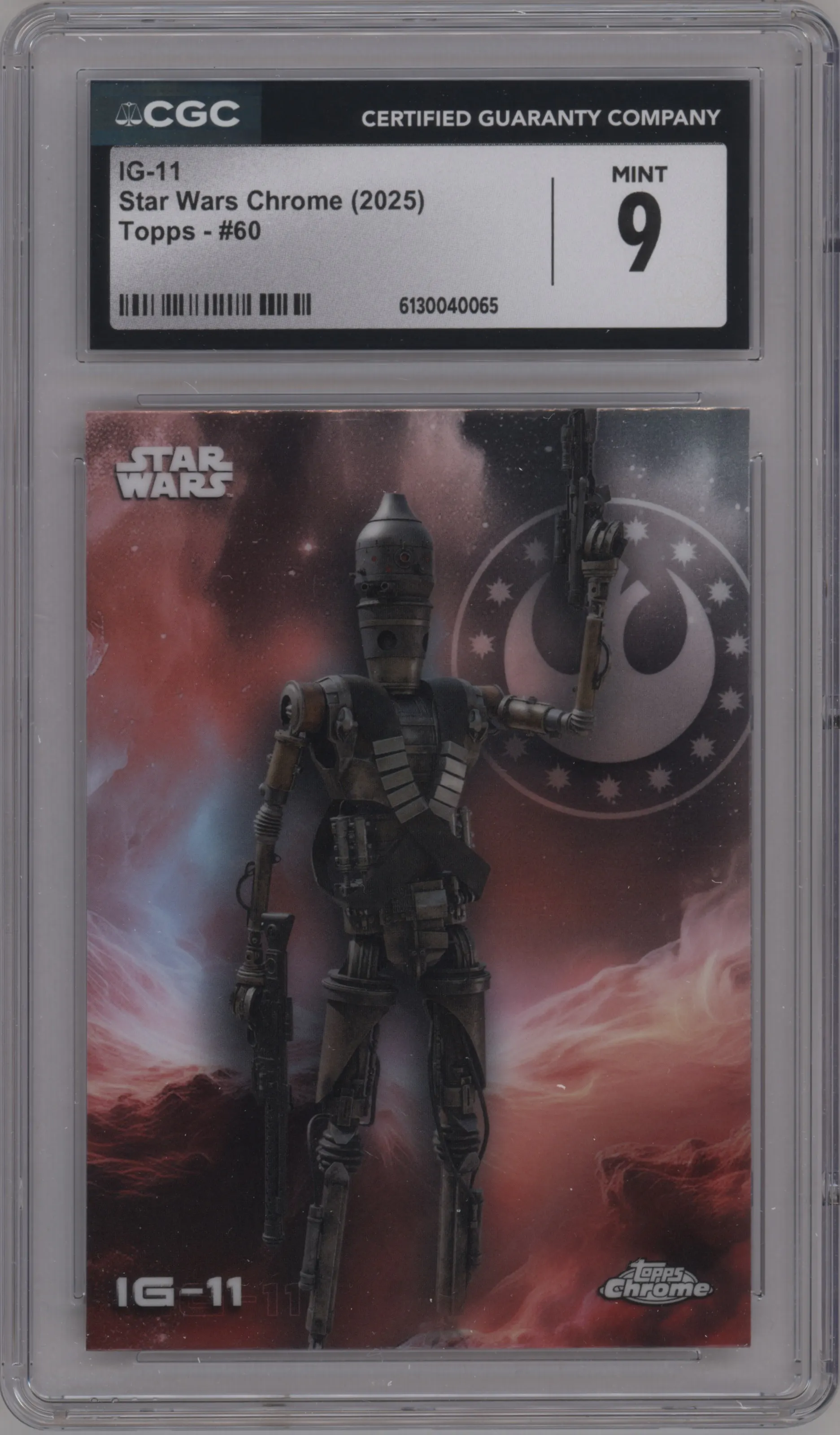 2025 Topps Chrome Star Wars IG-11 CGC 9