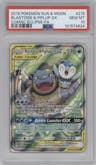 Blastoise/Piplup GX from the 2019 Pokemon S&M  set graded by PSA and given an overall grade of 10.