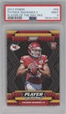 Patrick Mahomes II from the 2017 Panini Player of the Day set graded by PSA and given an overall grade of 9.