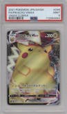 Pikachu VMAX from the 2021 Pokemon SWSH JPN set graded by PSA and given an overall grade of 9.