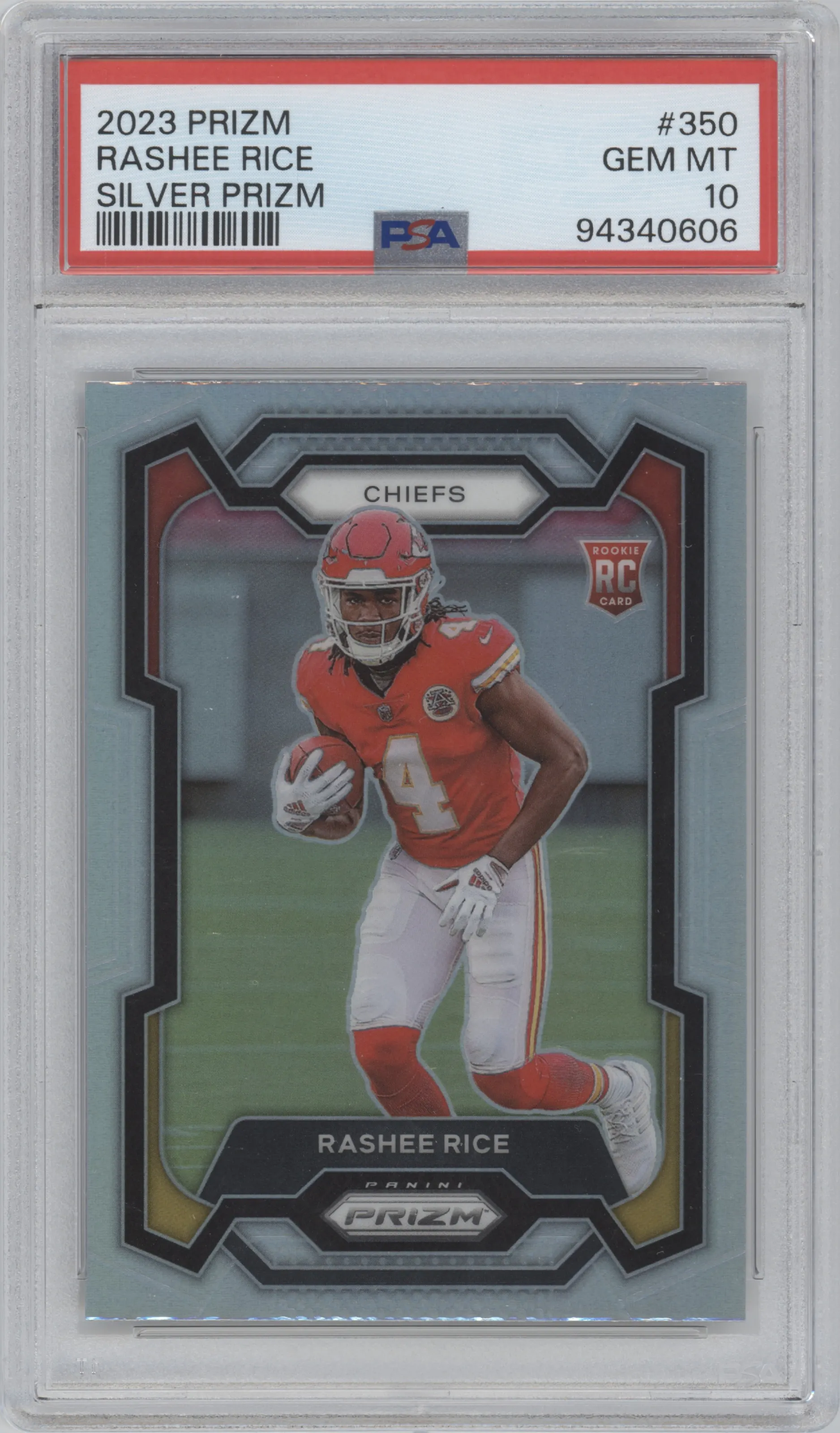 2023 Panini Prizm Rashee Rice Silver Prizm #350 PSA 10