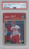 Chris Jones from the 2016 Panini Donruss Optic set featuring a Holo parallel graded by PSA and given an overall grade of 10.