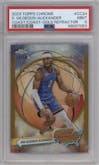 Shai Gilgeous-Alexander from the 2023-24 Topps Chrome set featuring a Refractors Gold parallel graded by PSA and given an overall grade of 9.