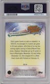 Shai Gilgeous-Alexander from the 2023-24 Topps Chrome set featuring a Refractors Gold parallel graded by PSA and given an overall grade of 9.