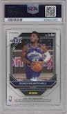 Donovan Mitchell from the 2020-21 Panini Prizm set featuring a Choice Prizms parallel graded by PSA and given an overall grade of 10.