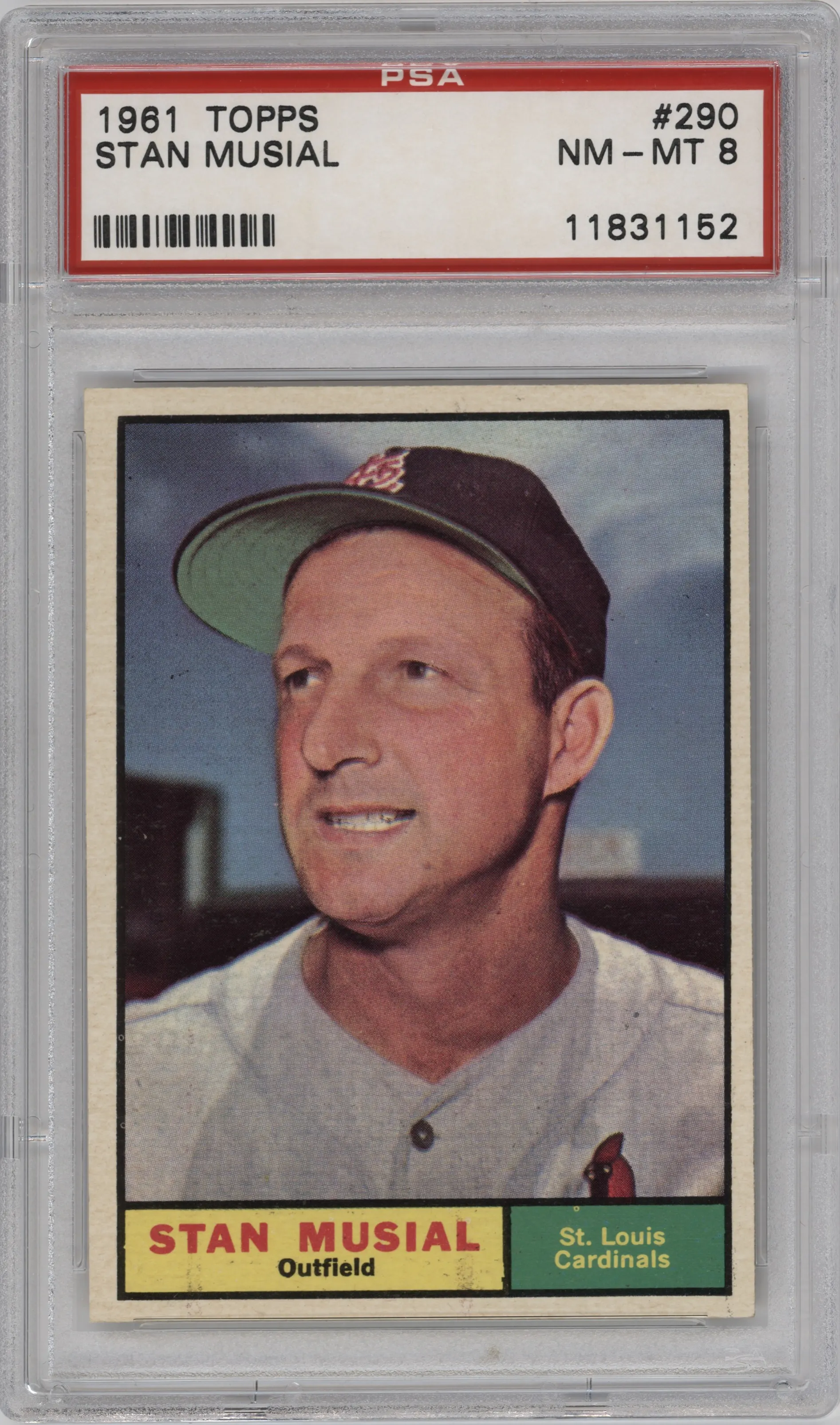 1961 Topps Stan Musial #290 PSA 8