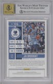 Ja Morant from the 2019-20 Panini Contenders Optic set featuring a Blue parallel graded by Beckett and given an overall grade of 8.5.