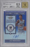 Ja Morant from the 2019-20 Panini Contenders Optic set featuring a Blue parallel graded by Beckett and given an overall grade of 8.5.