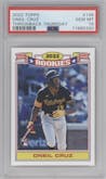Oneil Cruz from the 2022 Topps Throwback Thursday  set graded by PSA and given an overall grade of 10.