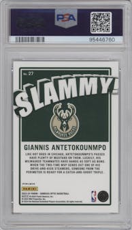 Giannis Antetokounmpo  from the 2023-24 Donruss Optic set graded by PSA and given an overall grade of 9.