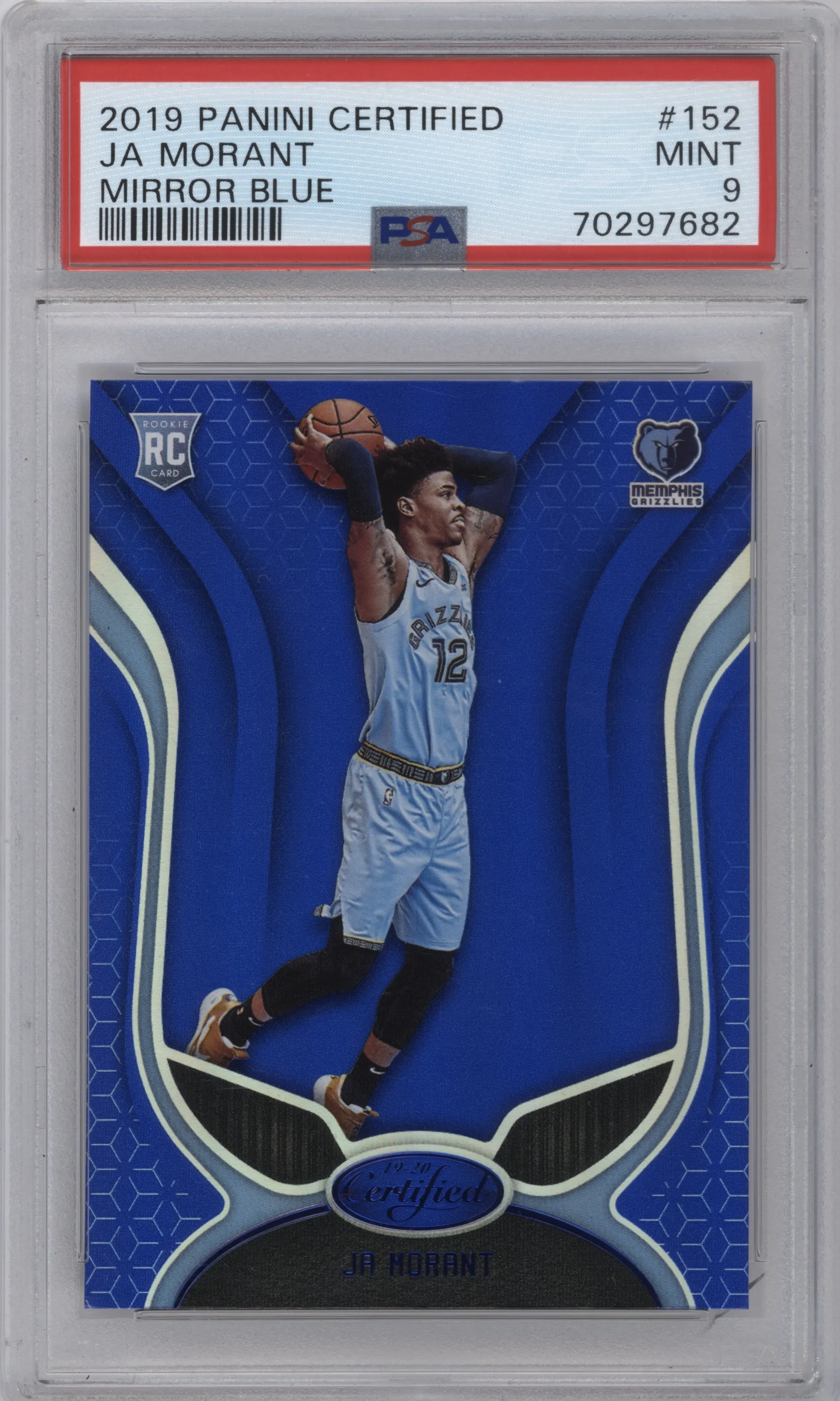 2019 Panini Certified Ja Morant Mirror Blue #152 PSA 9