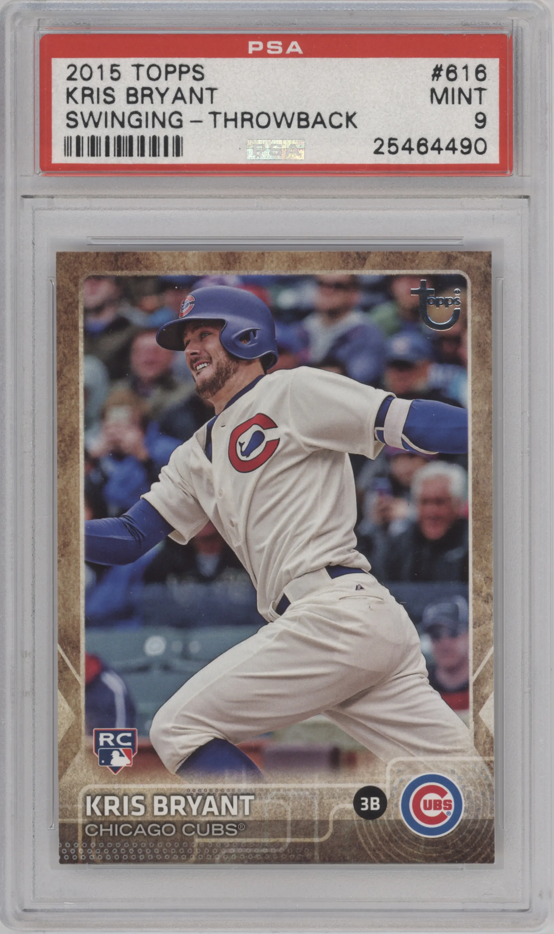 2015 Topps Update Series Throwback Kris Bryant PSA 9
