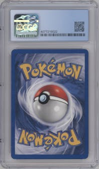 Charizard from the 2000 Pokemon set graded by CSG and given an overall grade of 8.