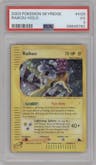 Raikou from the 2003 Pokemon E-CARD set graded by PSA and given an overall grade of 3.