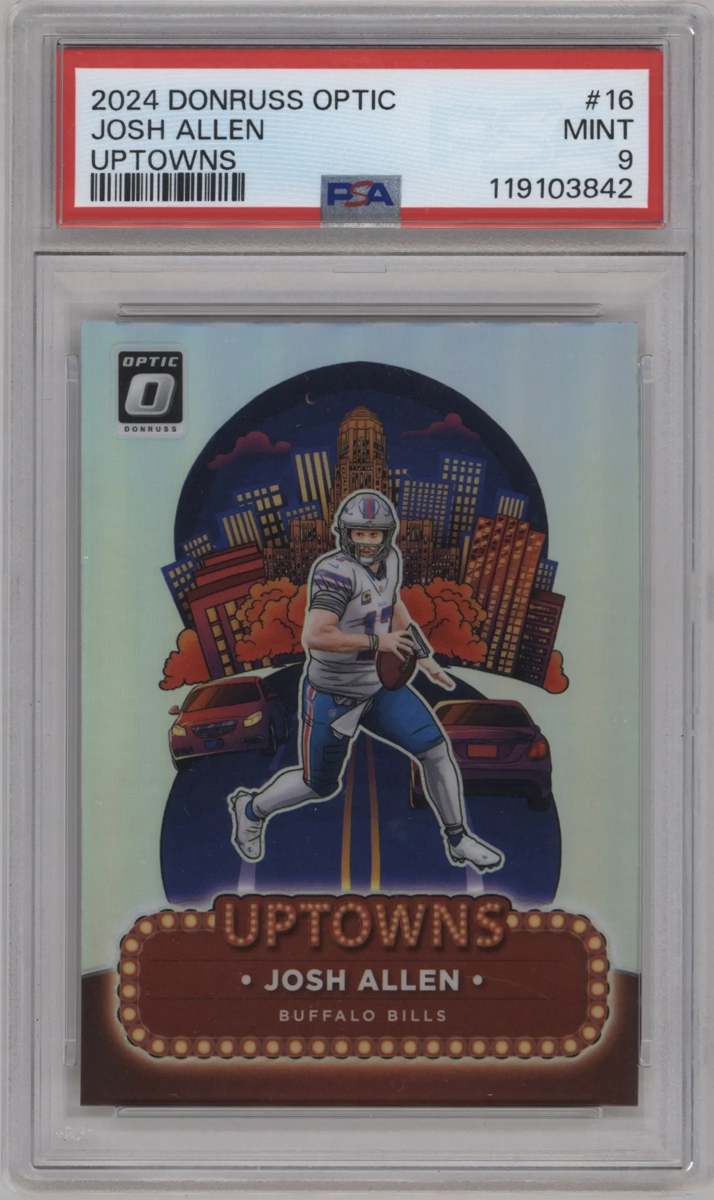 2024 Donruss Optic Uptowns Josh Allen #16 PSA 9