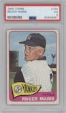 Roger Maris from the 1965 Topps set graded by PSA and given an overall grade of 3.