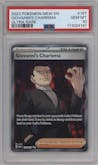 Giovanni's Charisma from the 2023 Pokemon SV set graded by PSA and given an overall grade of 10.