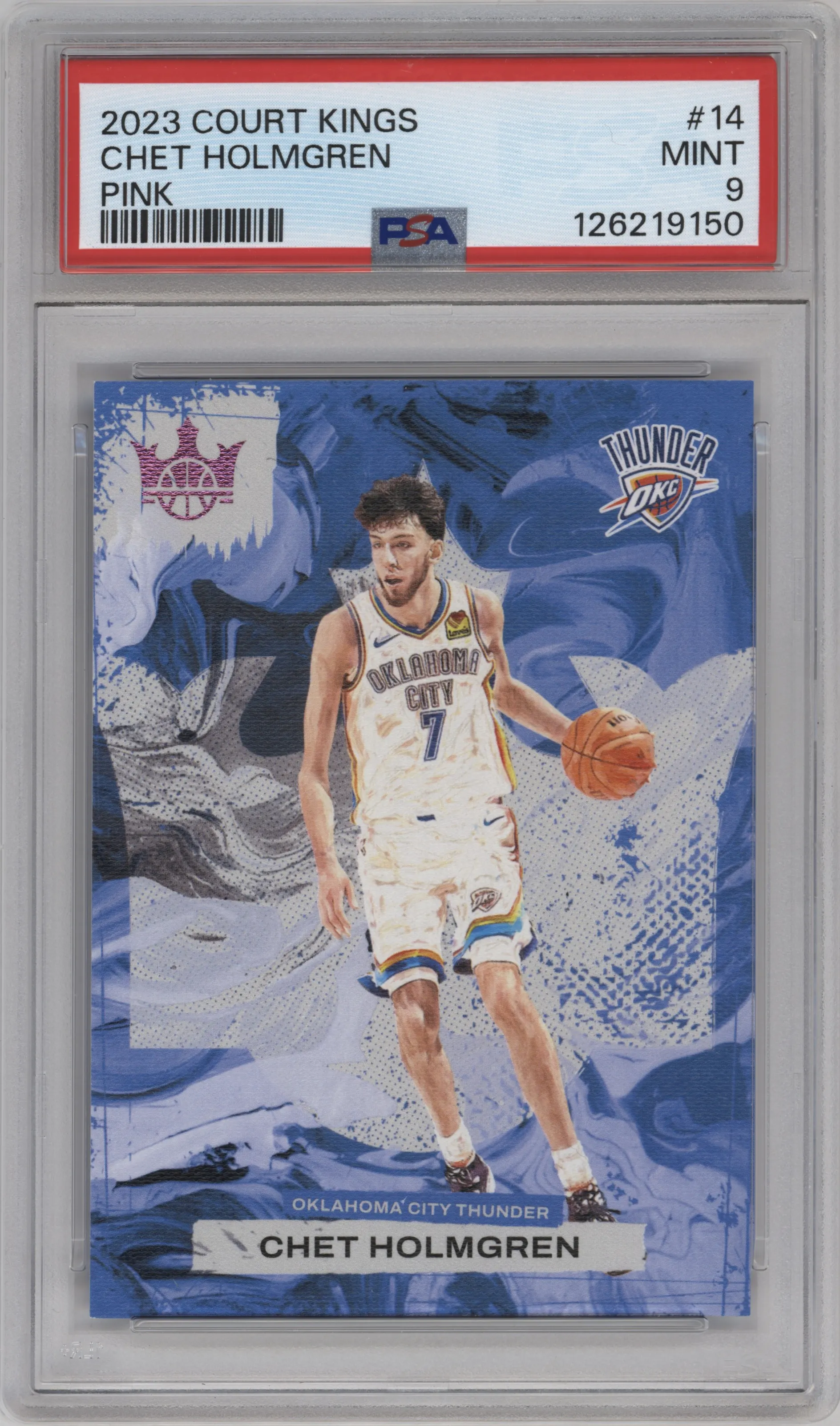 2023 Panini Court Kings Chet Holmgren Pink #14 PSA 9