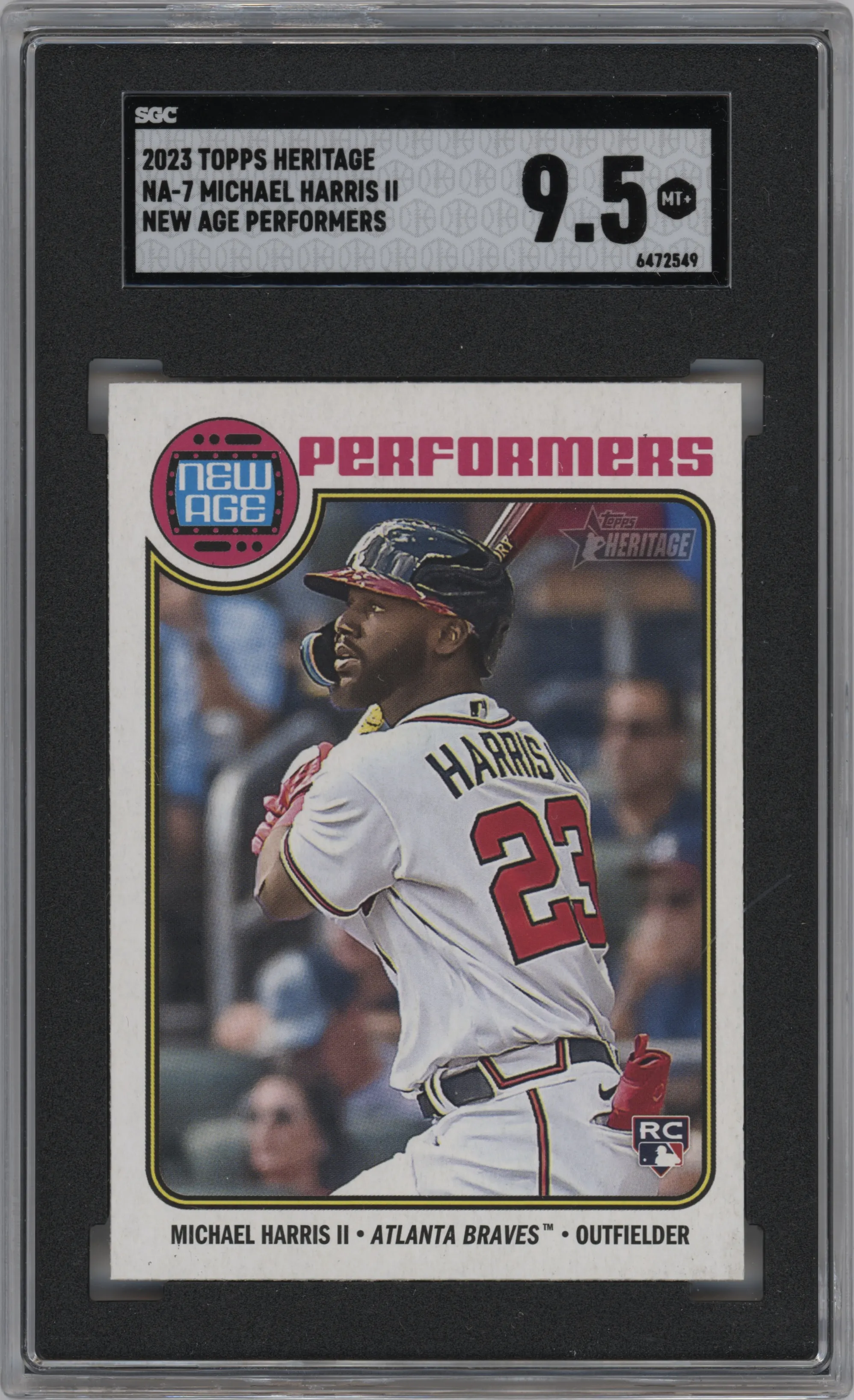 2023 Topps Heritage New Age Performers Michael Harris II SGC 9.5