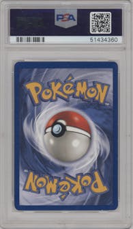 Blastoise from the 1999 Pokemon set graded by PSA and given an overall grade of 6.