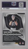 Brock Bowers from the 2024 Panini Prizm set graded by PSA and given an overall grade of 10.