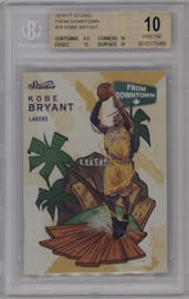 Kobe Bryant from the 2016-17 Panini Studio set graded by Beckett and given an overall grade of 10.