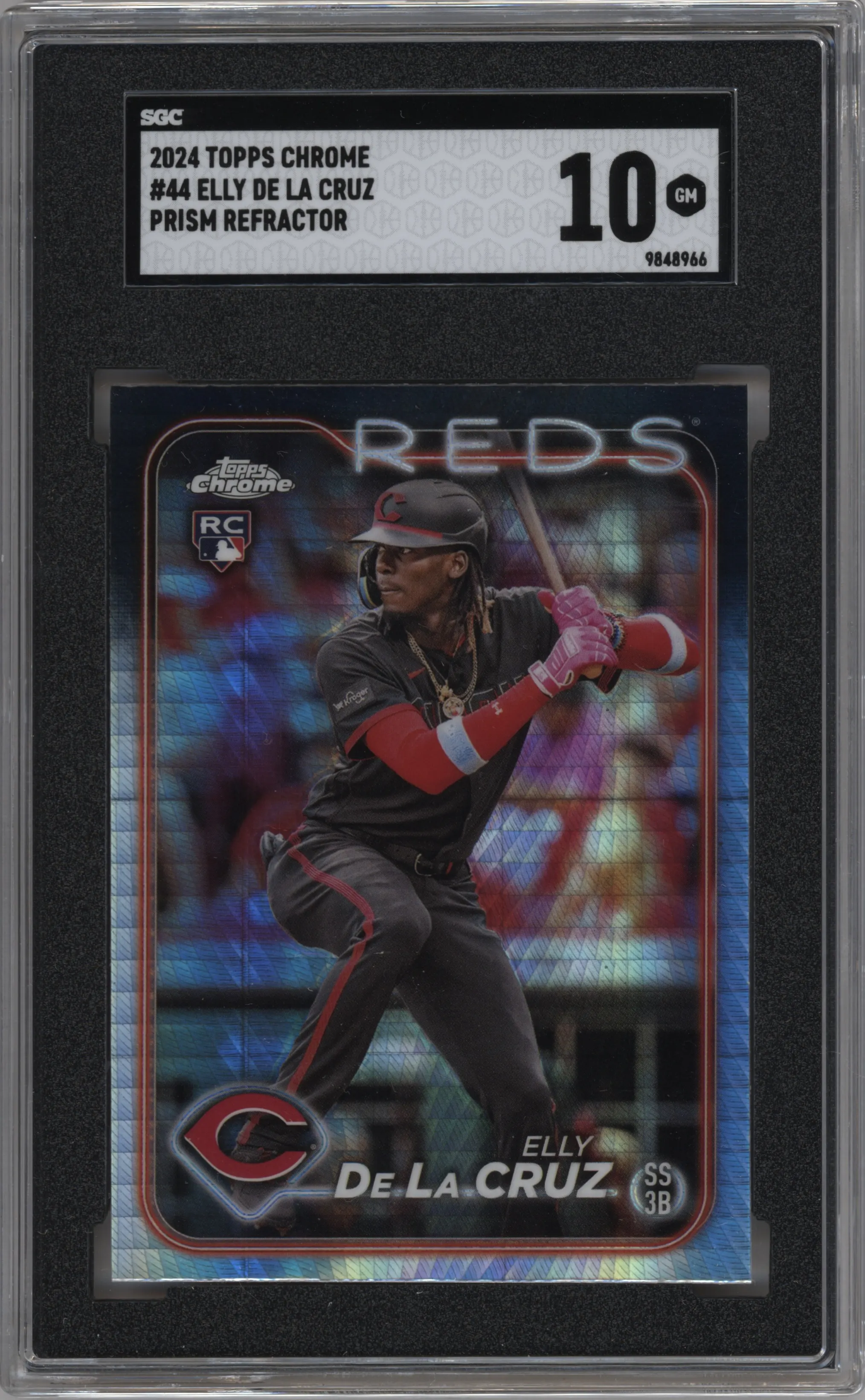 2024 Topps Chrome Elly De La Cruz Prism Refractor #44 SGC 10