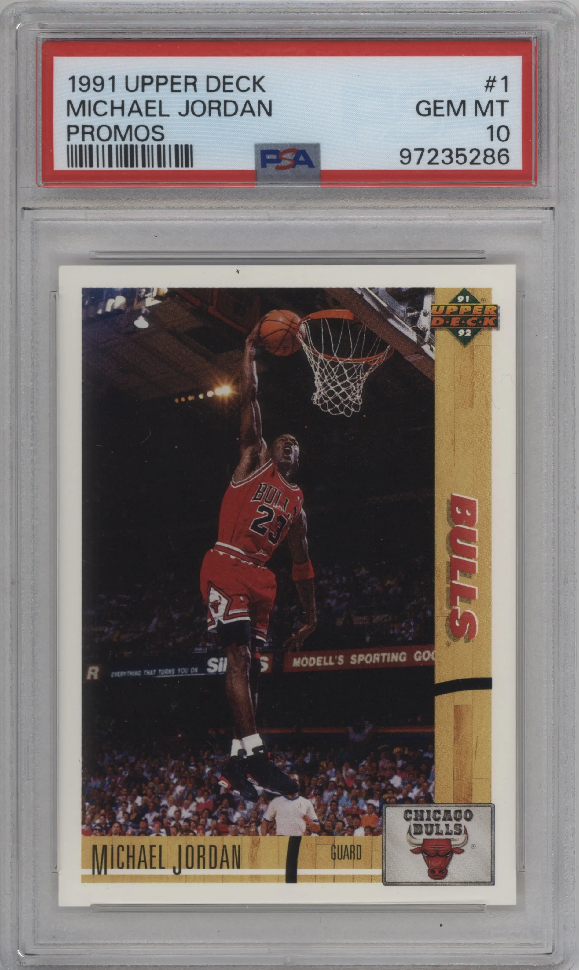 1991 Upper Deck Promos Michael Jordan PSA 10