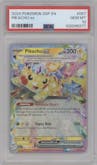 Pikachu ex from the 2024 Pokemon SV set graded by PSA and given an overall grade of 10.