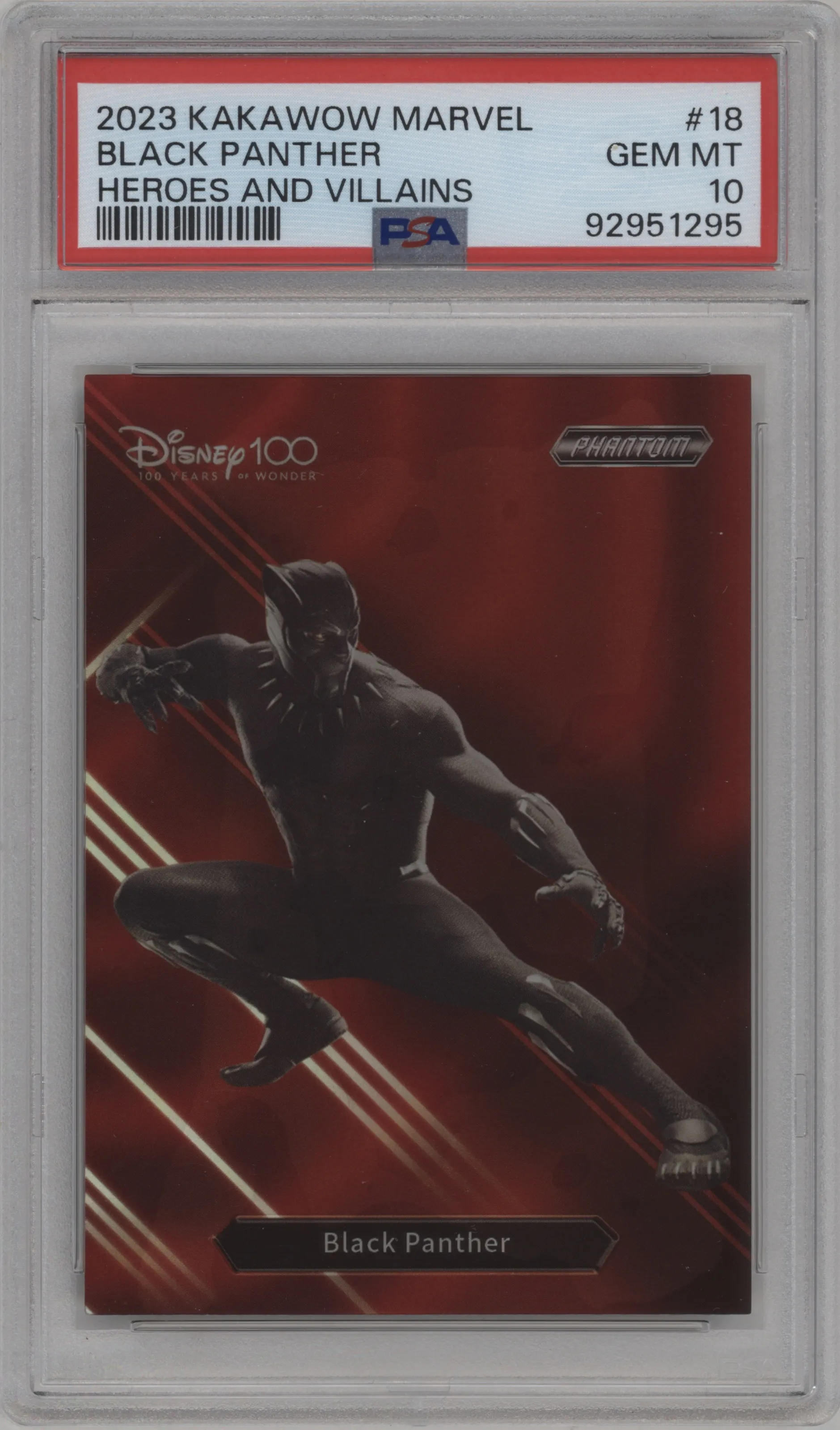 2023 Kakawow Phantom Disney 100 Marvel Heroes and Villains Black Panther #PM-YF-18 PSA 10