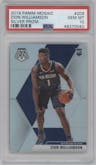 Zion Williamson  from the 2019-20 Panini Mosaic  set featuring a Silver parallel graded by PSA and given an overall grade of 10.