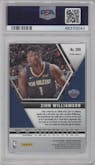 Zion Williamson  from the 2019-20 Panini Mosaic  set featuring a Silver parallel graded by PSA and given an overall grade of 10.