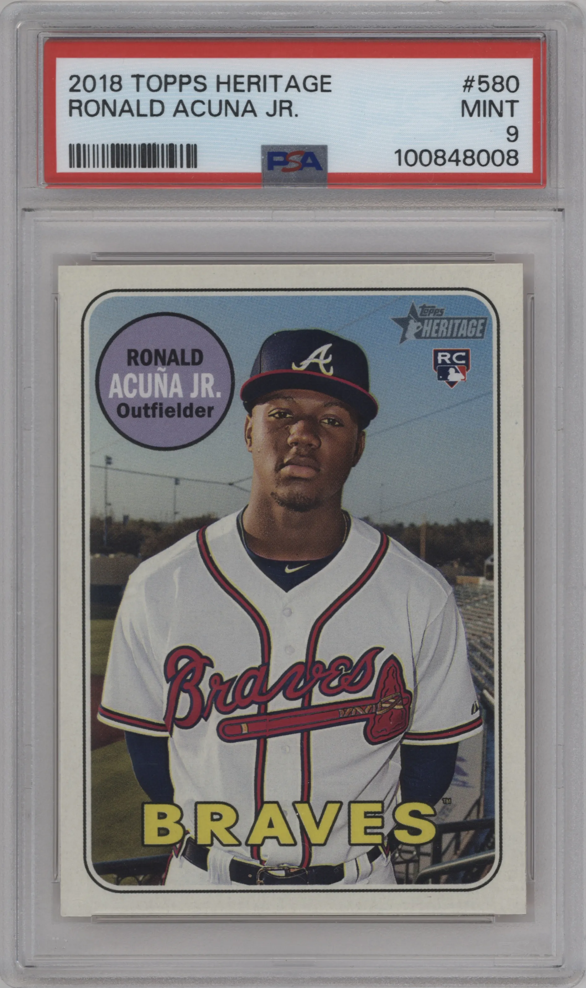 2018 Topps Heritage High Number Ronald Acuna Jr. PSA 9