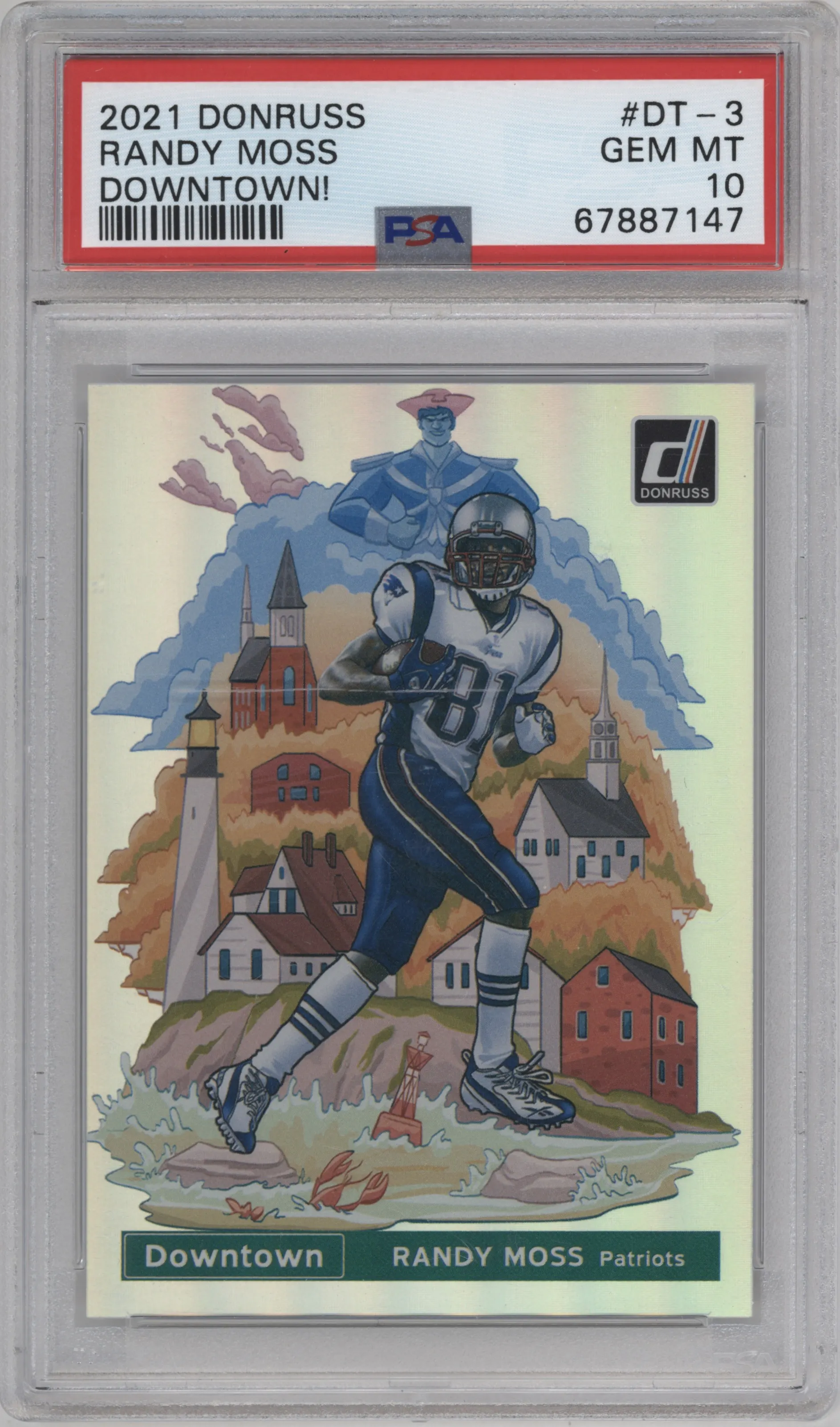 2021 Panini Donruss Downtown Randy Moss #DT-3 PSA 10