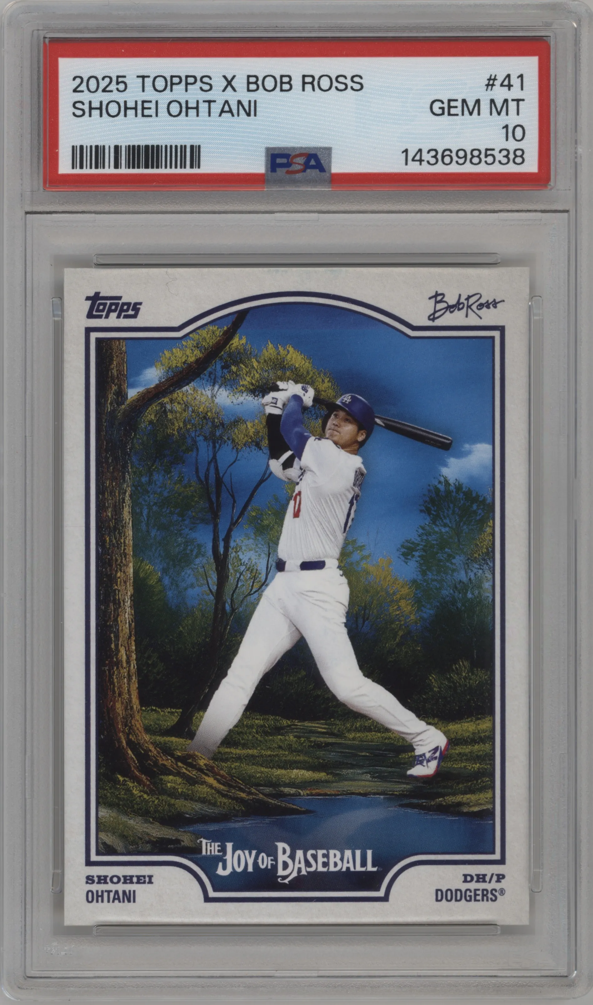 2025 Topps x Bob Ross: The Joy of Baseball Shohei Ohtani #41 PSA 10