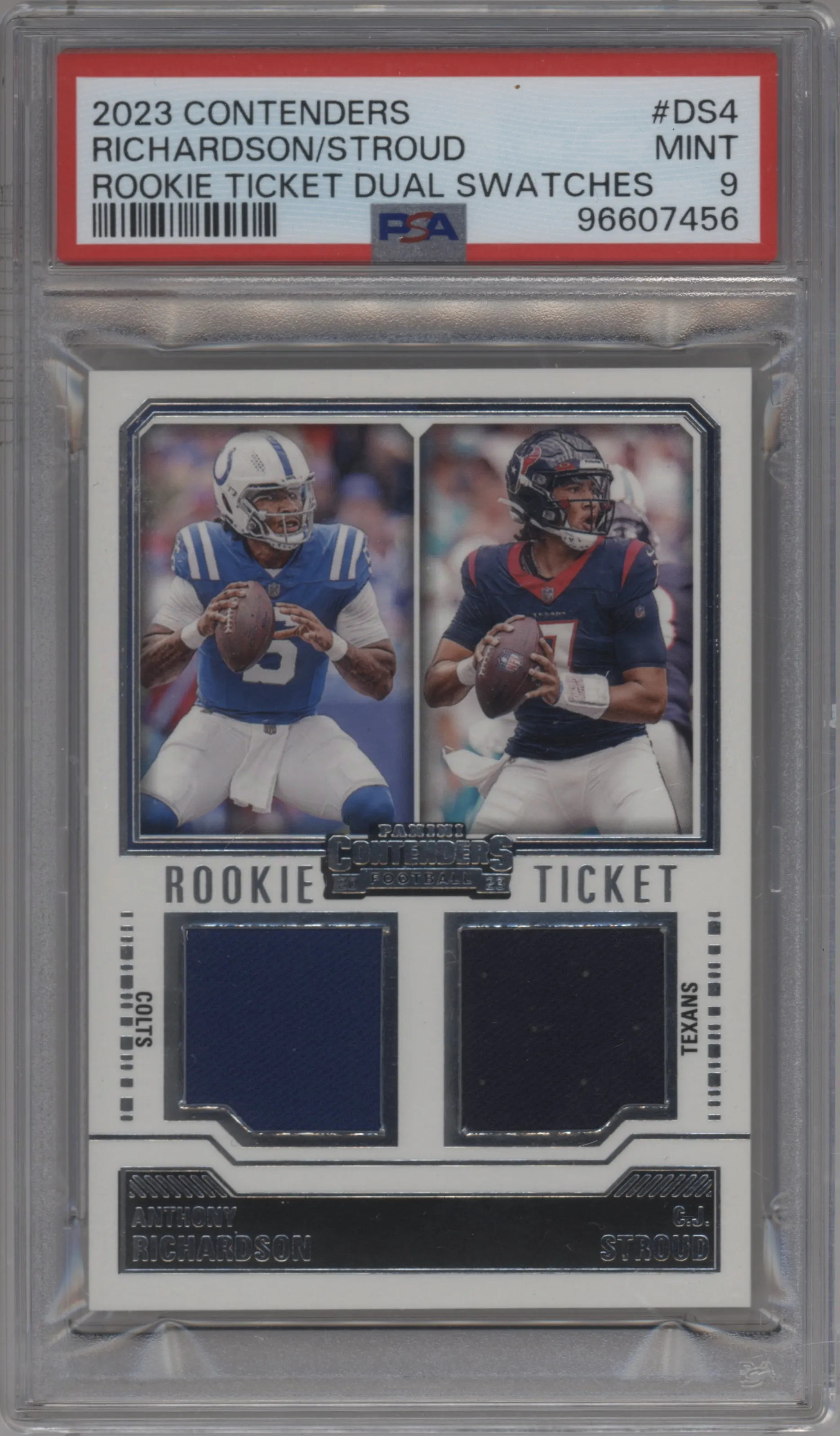 2023 Panini Contenders Rke.Tkt.Dual Swch. Anthony Richardson/C.J. Stroud #DS-4 PSA 9