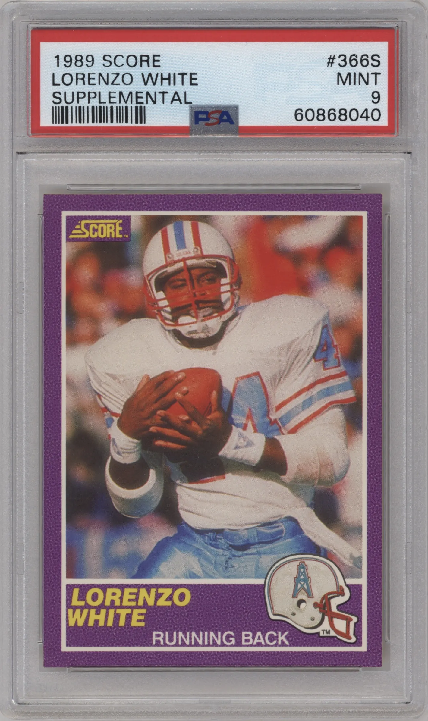 1989 Score Supplemental Lorenzo White PSA 9