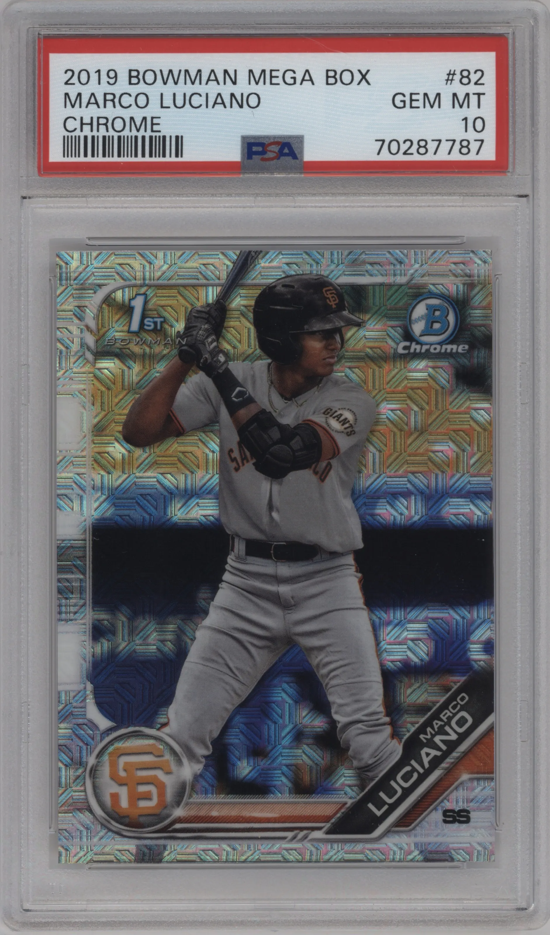 2019 Bowman Mega Box Chrome Marco Luciano PSA 10