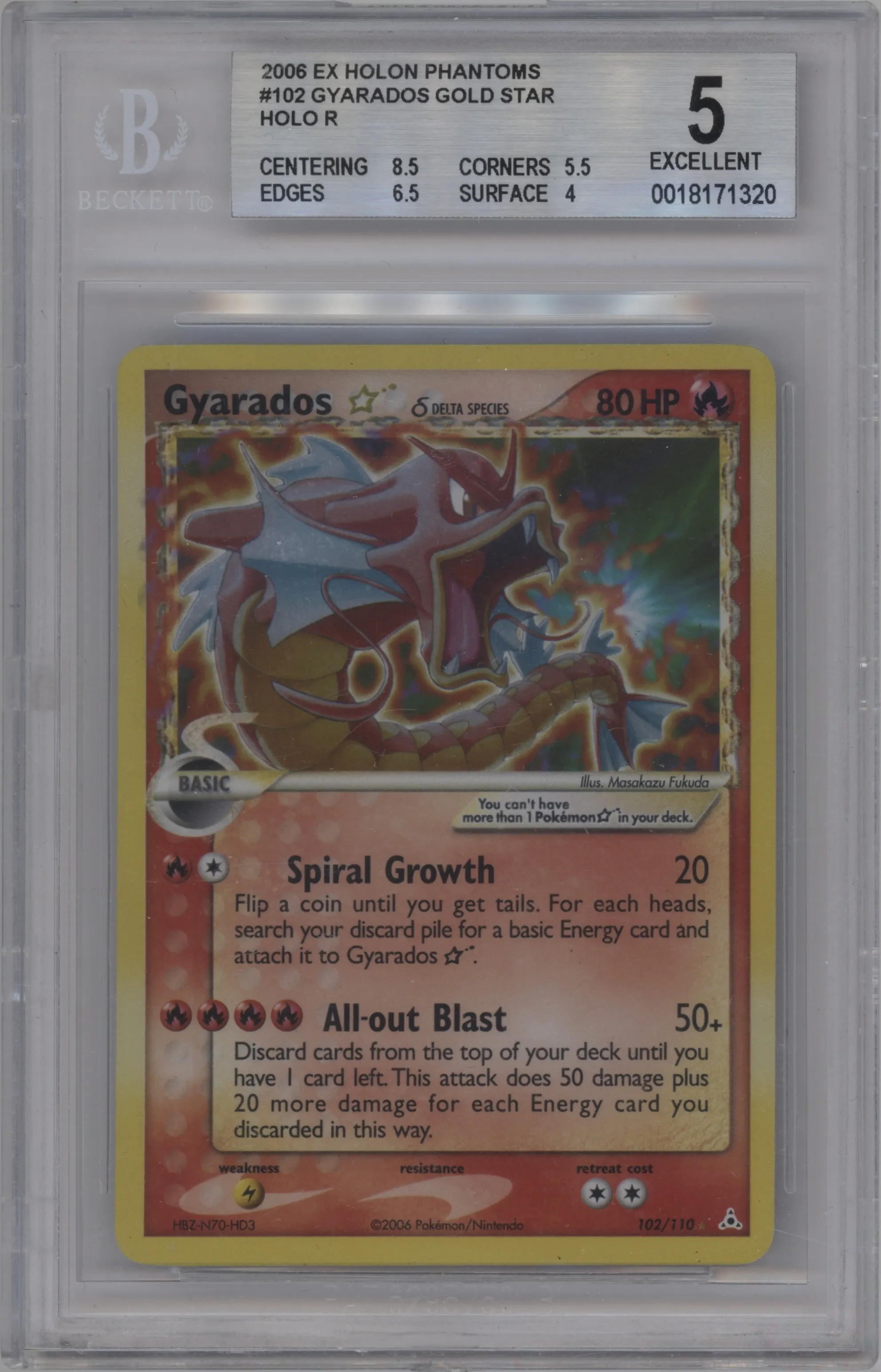 Gyarados Gold Star 