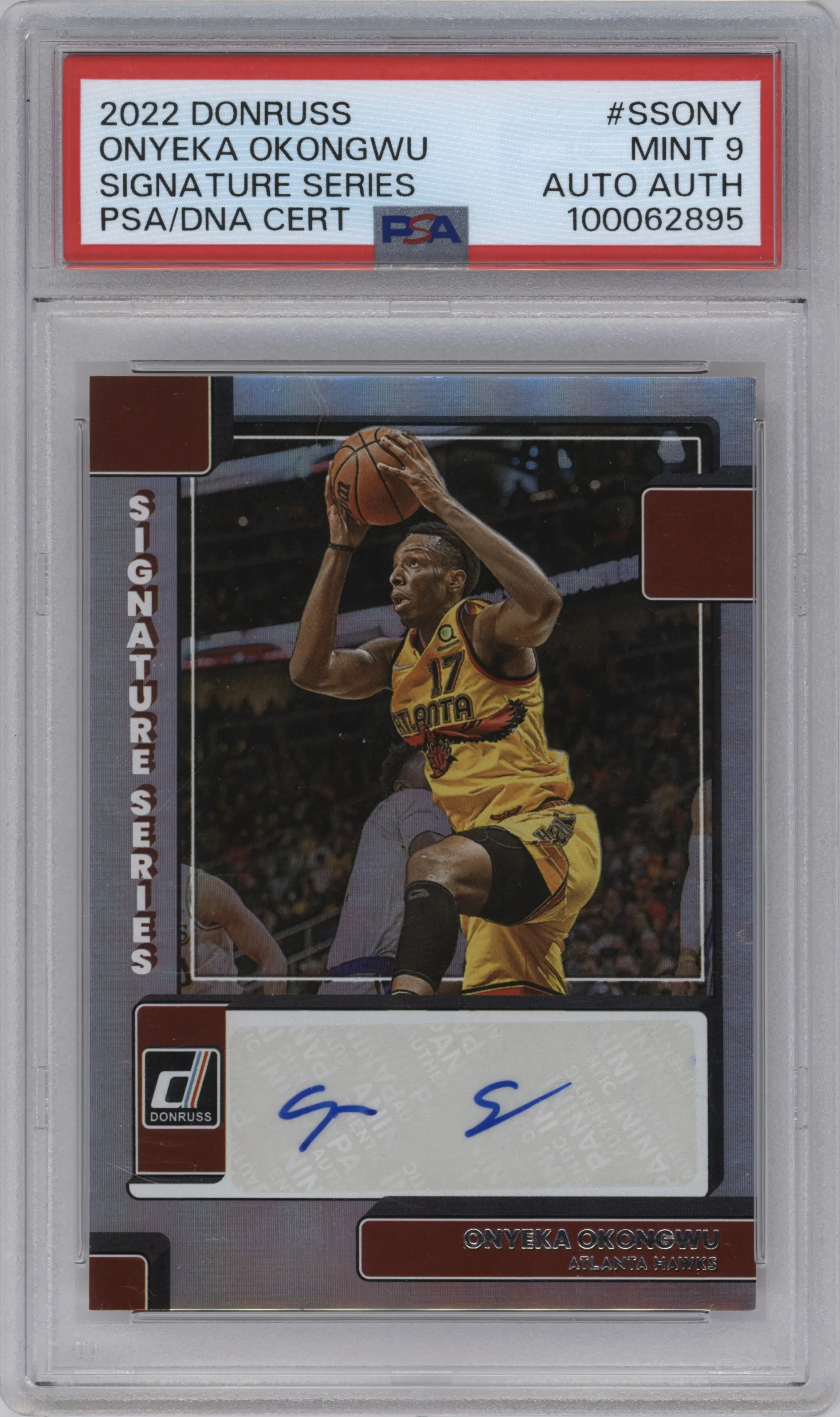 2022 Panini Donruss Sig.Series Onyeka Okongwu PSA 9