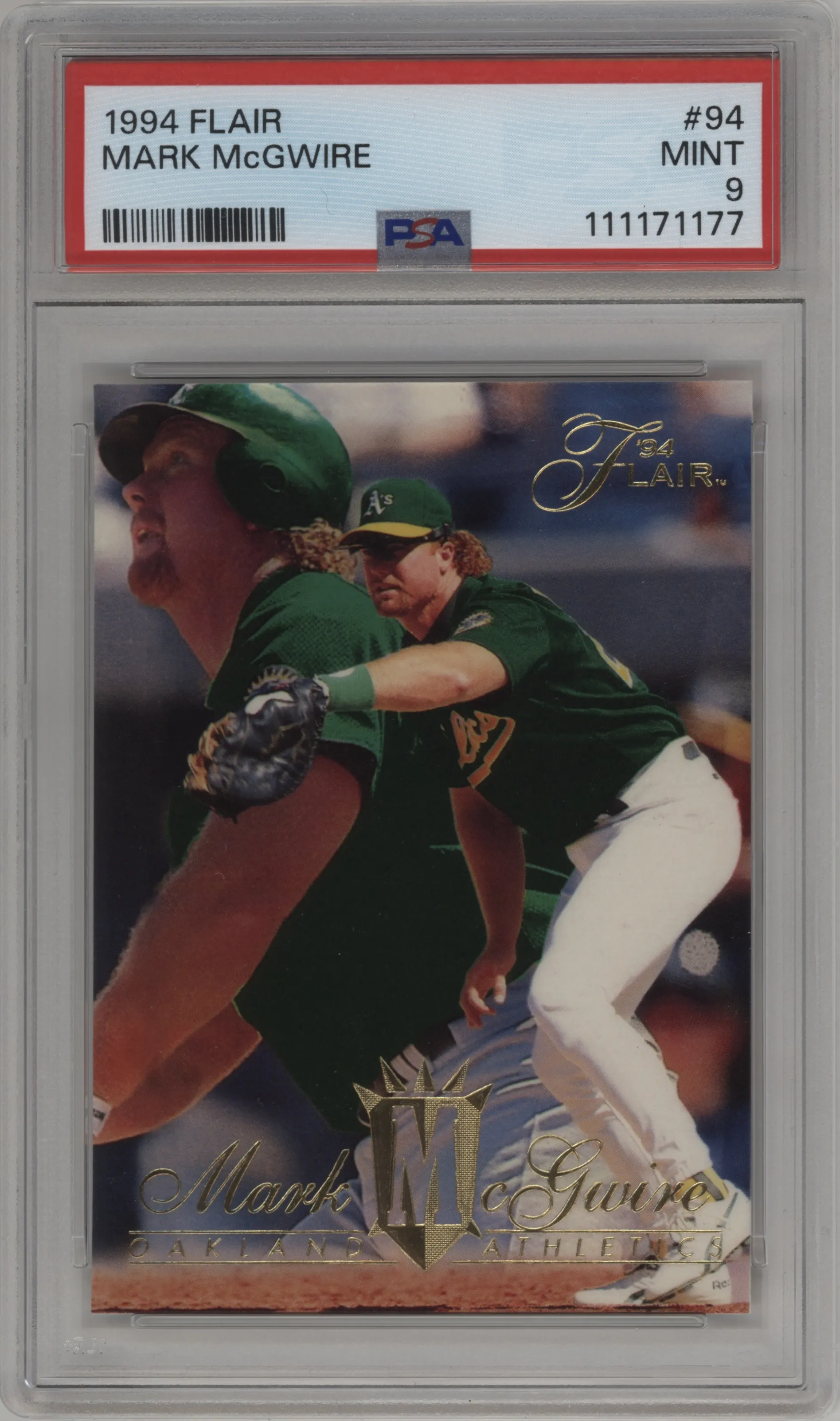 1994 Flair Mark McGwire PSA 9