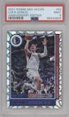 Luka Doncic from the 2021-22 Panini NBA Hoops set featuring a Anniversary Edition parallel graded by PSA and given an overall grade of 9.