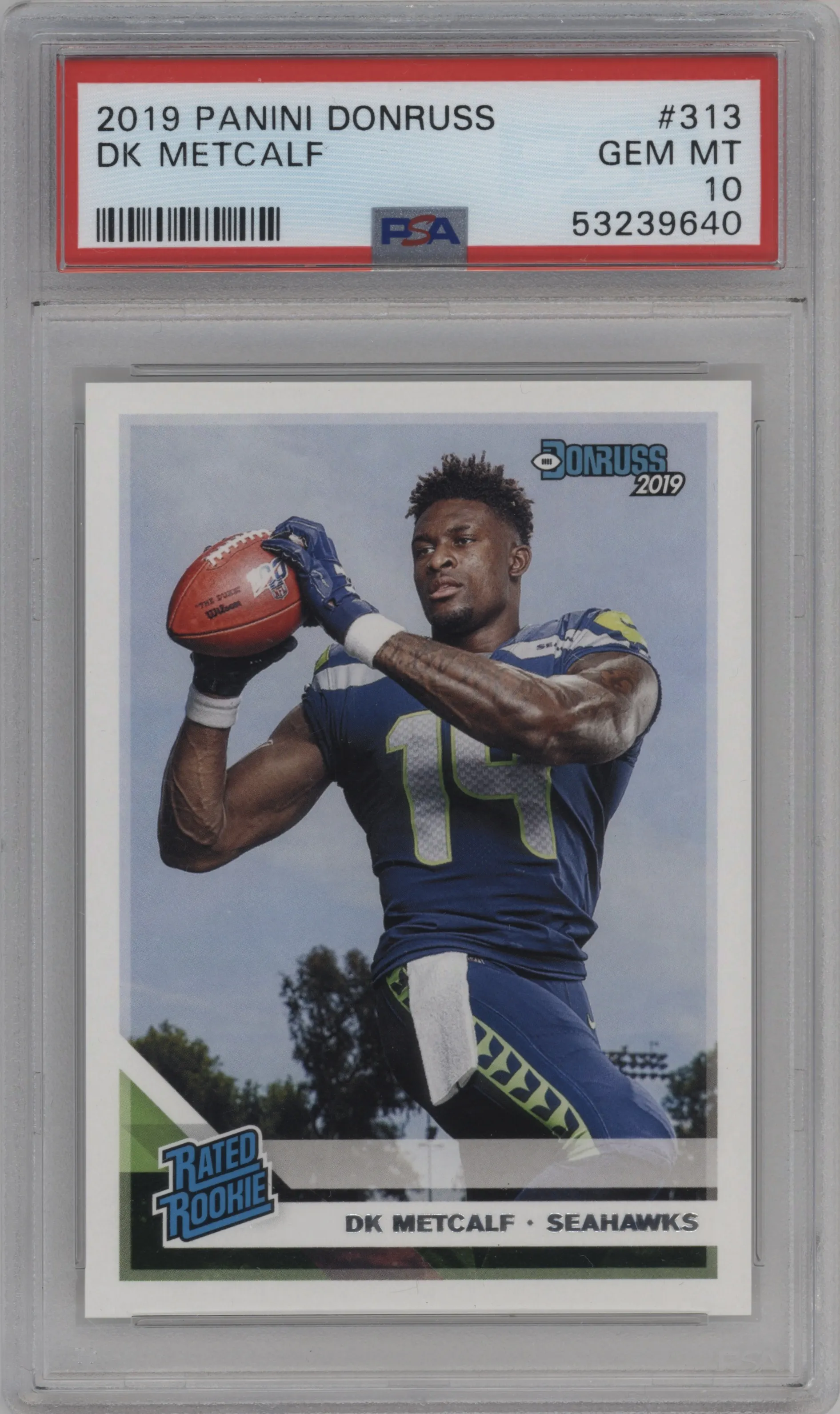 2019 Panini Donruss Rated Rookie DK Metcalf PSA 10