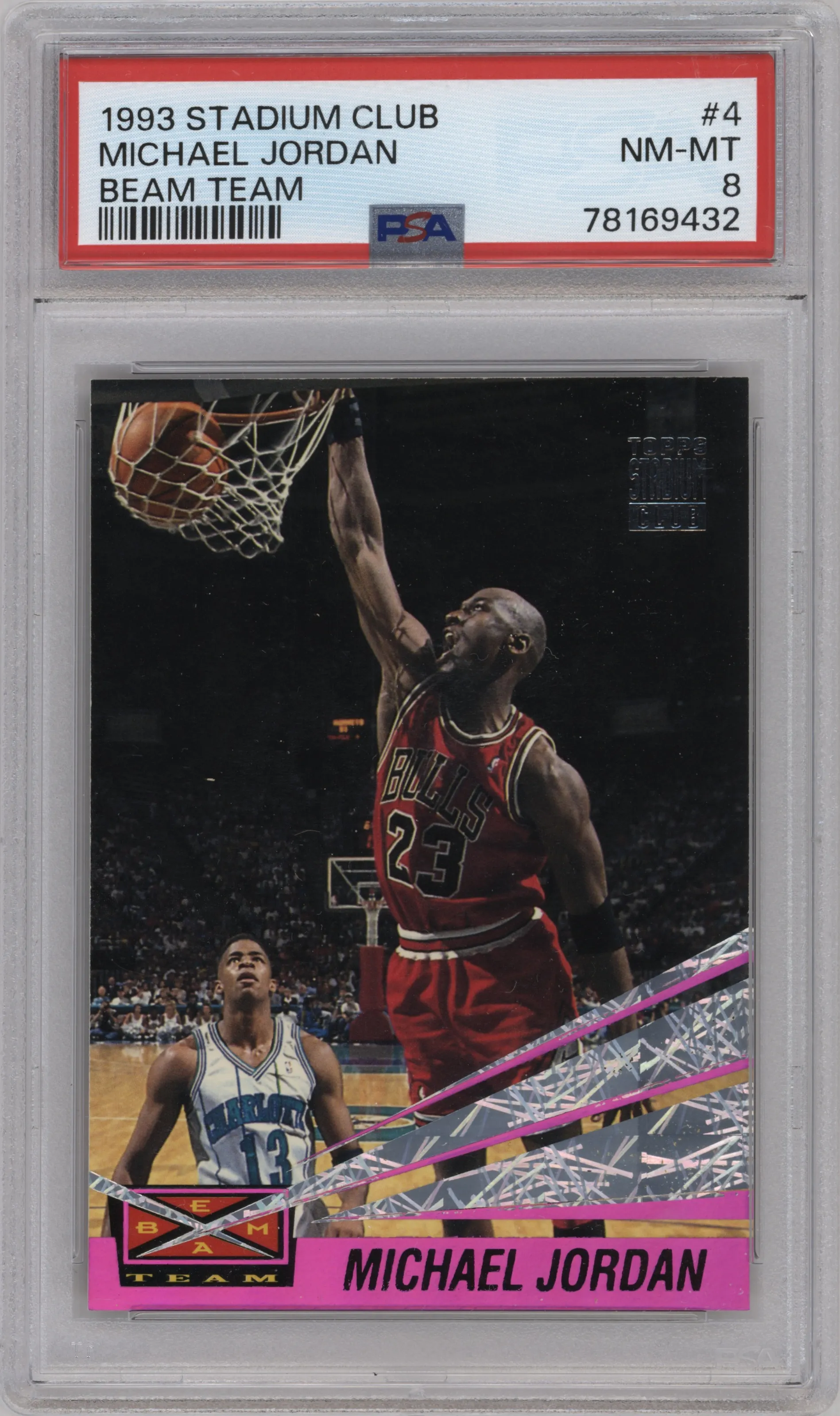 1993 Topps Stadium Club Beam Team Michael Jordan #4 PSA 8