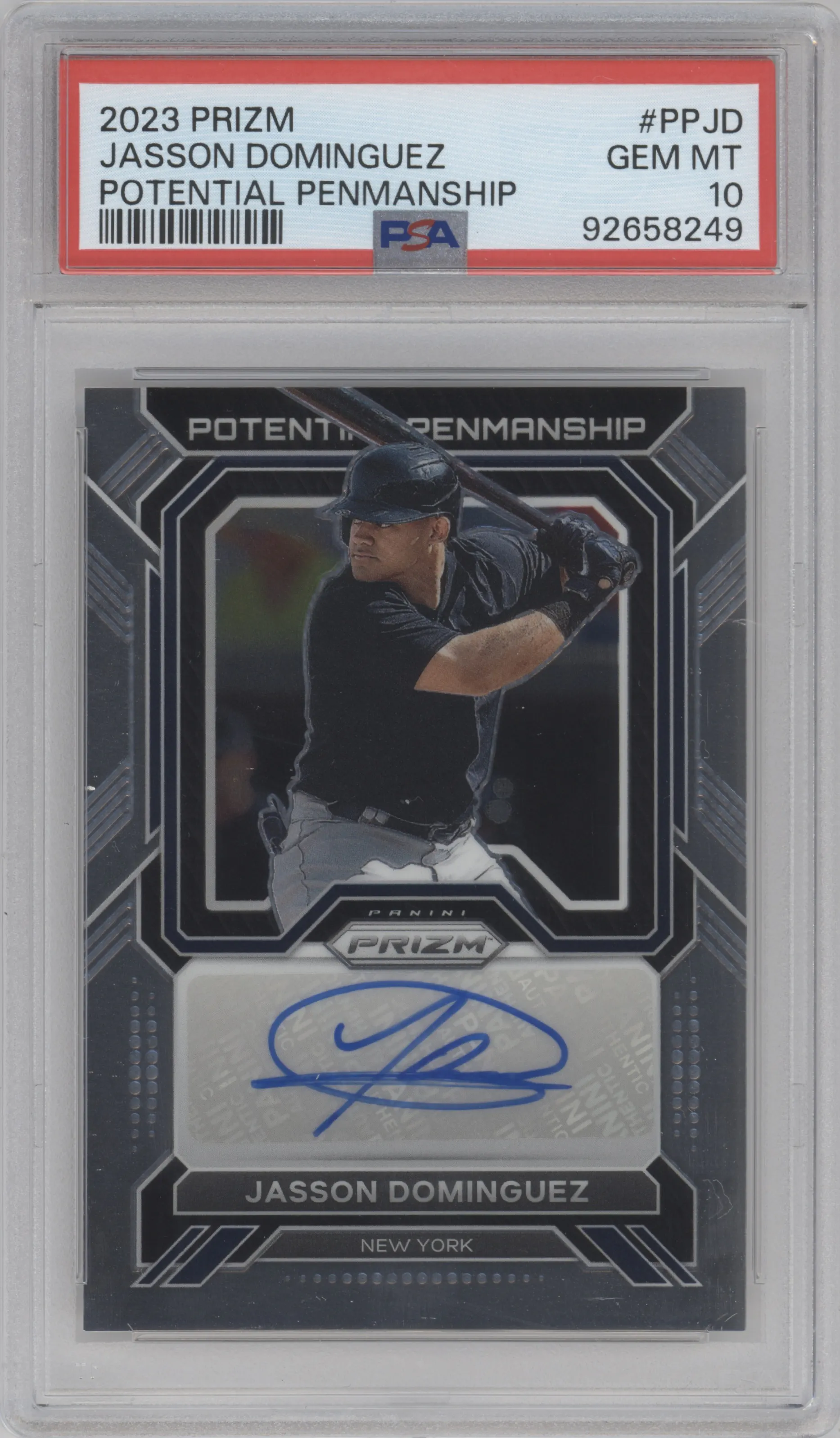 2023 Panini Prizm Potential Pen. Jasson Dominguez PSA 10