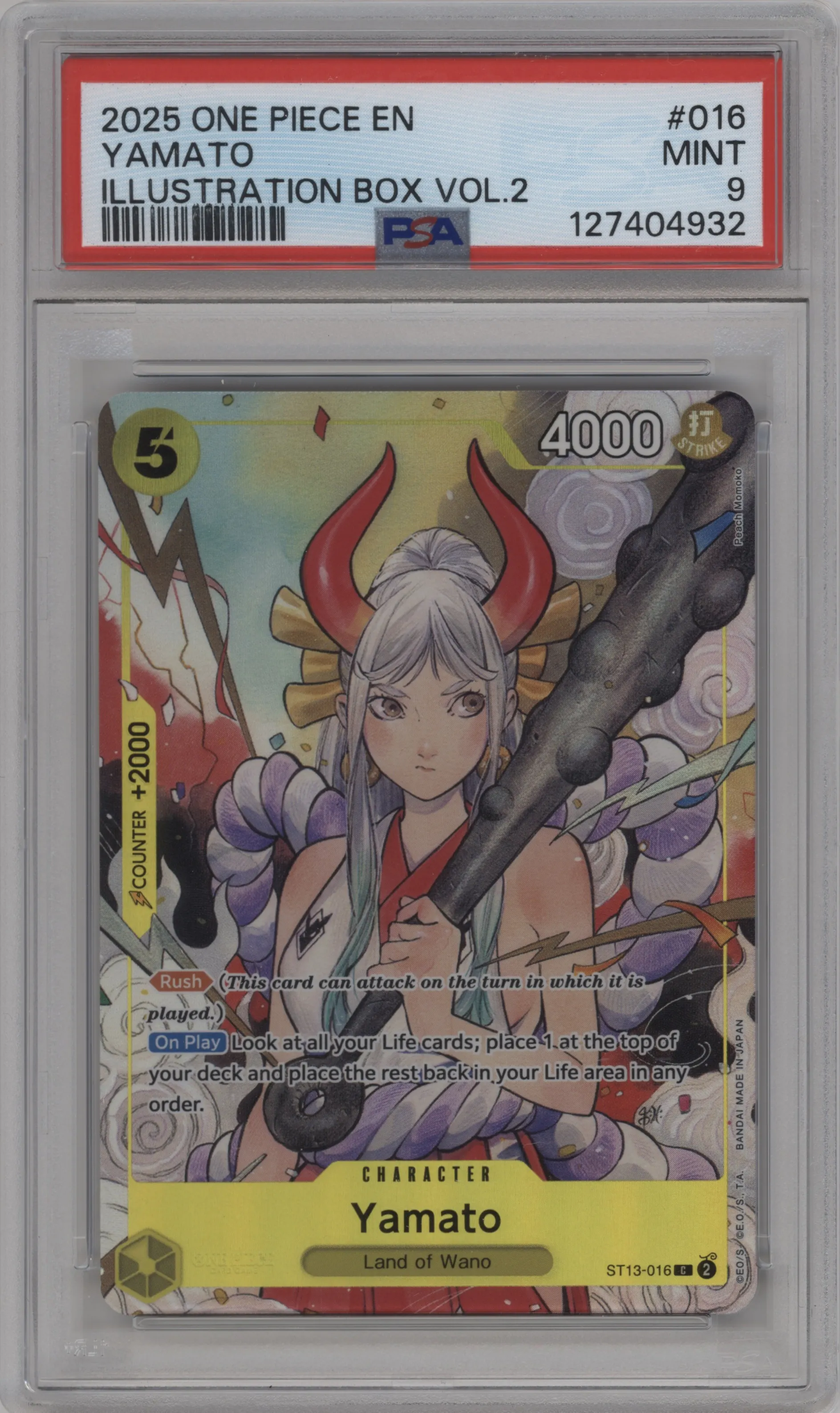 2025 One Piece Yamato Illustration Box Vol.2 C #ST13-016 C PSA 9