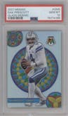 Dak Prescott from the 2021 Panini Mosaic set graded by PSA and given an overall grade of 10.