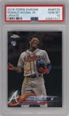 Ronald Acuna Jr. from the 2018 Topps Chrome Update  set graded by PSA and given an overall grade of 10.