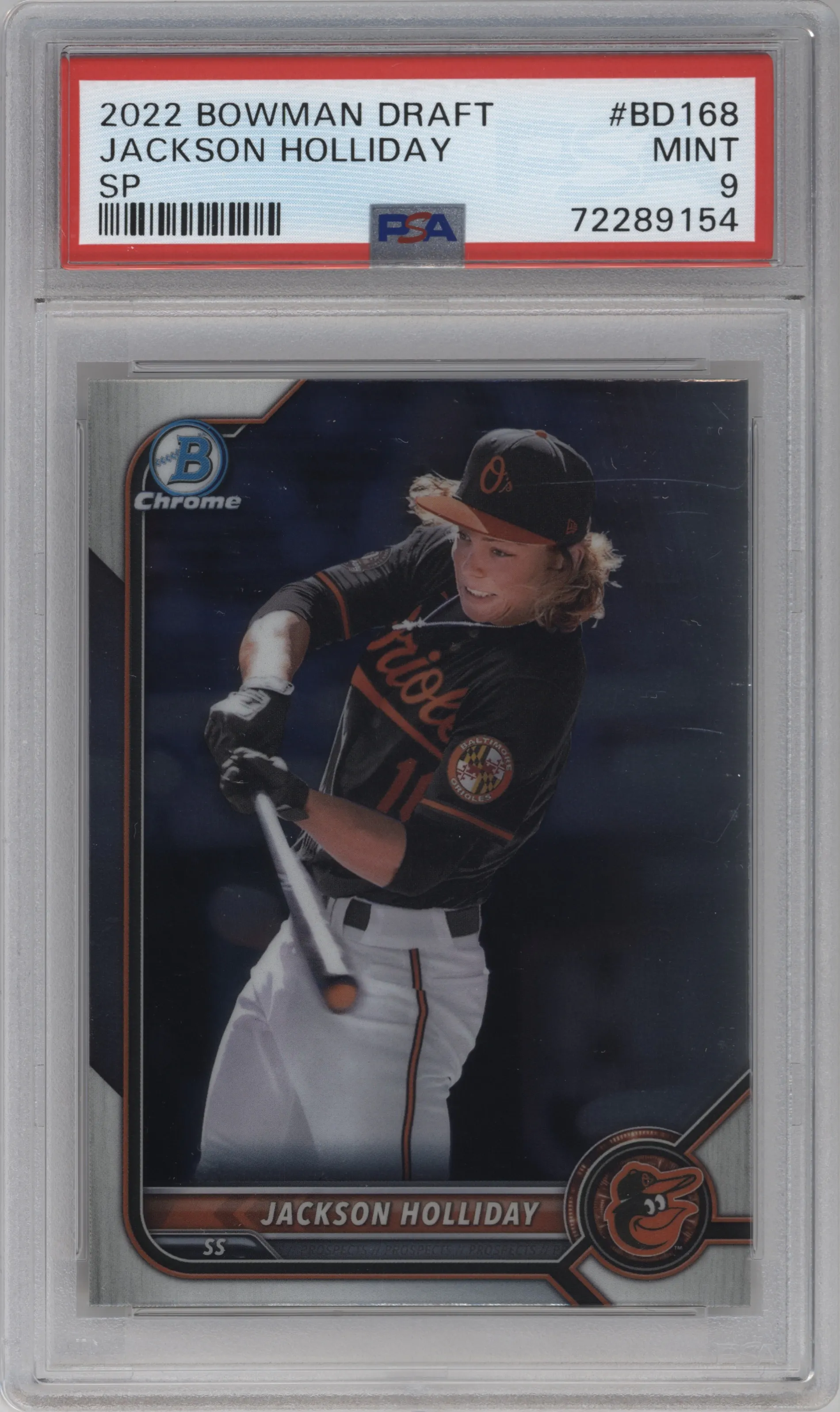 2022 Bowman Draft Variations Jackson Holliday PSA 9